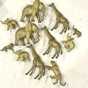 Gold Safari Animal Decor Set for Party or Baby Shower